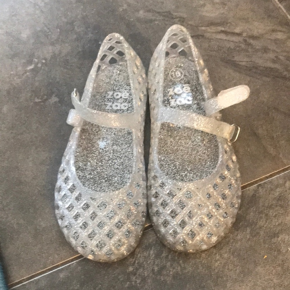 Zoe & Zac Girls Clear Sparkle Jelly Sandals